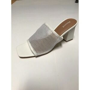 Abound White Womens  Sandal Slip On Open Toe Size 9